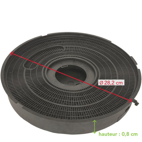 Ersatzteil - Filtre charbon rond type 40 (à -  - ARTHUR MARTIN ELECTROLUX, SCHOLTES, BAUKNECHT, ELECTROLUX, WHIRLPOOL, IGNIS, RADIOLA, ARISTON HOTPOINT