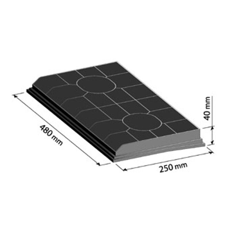 Rosieres - Ersatzteil - Kohlefilter Typ 190 FAT190 - - arthur martin electrolux, whirlpool, electrolux, scholtes faure, candy, ignis, ikea whirlpool,
