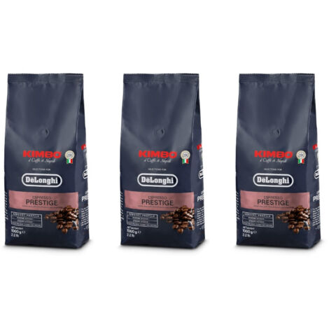 Ersatzteil - Lot de 3 paquets de café en grains KIMBO espresso prestige 1KG - - DELONGHI, KENWOOD, ARIETE, BRAUN, ROWENTA, SIMAC, SUPERCALOR, BIFINETT, SILVERCREST, ENKHO
