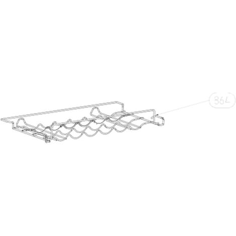 Ersatzteil - Rost, Drahtablage Edelstahl (Markierung 864) 717X386 mm - - BEKO