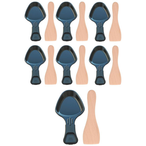 Ersatzteil - Satz mit 7 Raclette-Pfännchen und 7 Holzschaufeln für Raclette - - TEFAL, MOULINEX