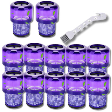 Ersatzteil - Satz von 12 Hepa-Filtern kompatibel mit V11 V12 V15 mit Reinigungsbürste -  - DYSON