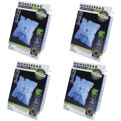 Ersatzteil - Satz von 4 Packungen mit 5 universellen Mikrofasersäcken -  - ROWENTA, MOULINEX, CALOR, TEFAL