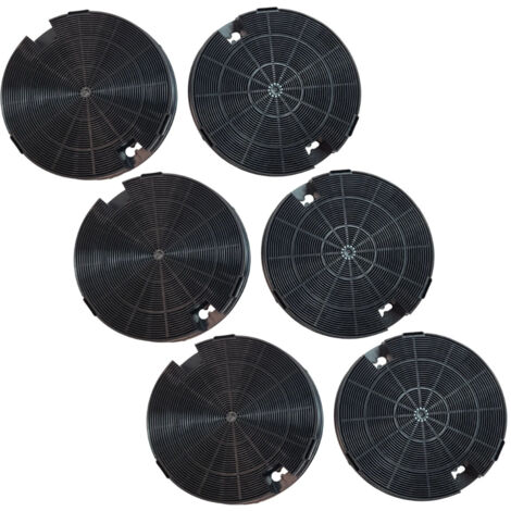 Ersatzteil - Sechserpack Kohlefilter Typ 29 CHF029 195X33 mm -  - WHIRLPOOL, BRANDT, BAUKNECHT, ARISTON HOTPOINT, INDESIT, IKEA, IGNIS, BOSCH, SAUTER, SCHOLTES, SIEMENS, ROSIERES, AEG, ELECTROLUX, FAG