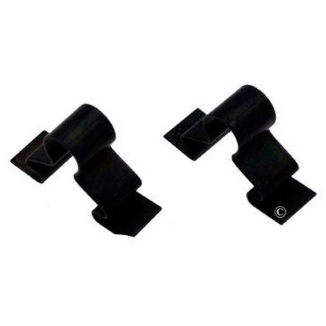 Ersatzteil - Set 2 Glas-Clips - - DE DIETRICH, BRANDT, SAUTER, FAGOR, ASKO, THOMSON, BLANCO, MASTERCOOK, ARISTON HOTPOINT, SANGIORGIO, NOVY, PELGRIM, CDA, SCHOLTES, ATAG, CAPLE, EDESA, THERMOR - 74250