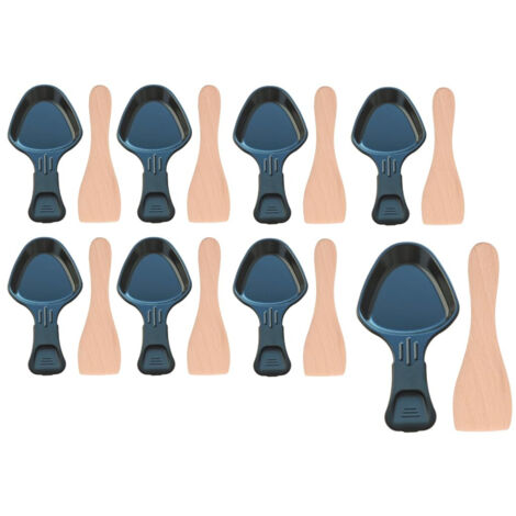 Ersatzteil - Set aus 8 Raclette-Schälchen und 8 Holzspateln -  - TEFAL, MOULINEX