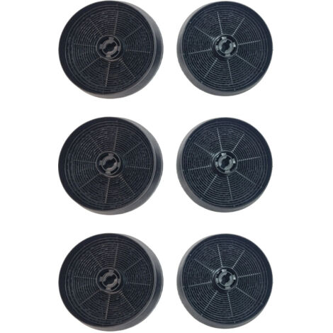 Ersatzteil - Set sechs Kohlefiltern ACM14 145x30mm -  - CANDY, ARISTON HOTPOINT, SOGELUX, AIRLUX, ROSIERES, BEKO, GLEMGAS, AYA, INDESIT, PROLINE, LEISURE, SAMSUNG, VALBERG, FAR, FRANCIA, ELCOLUX