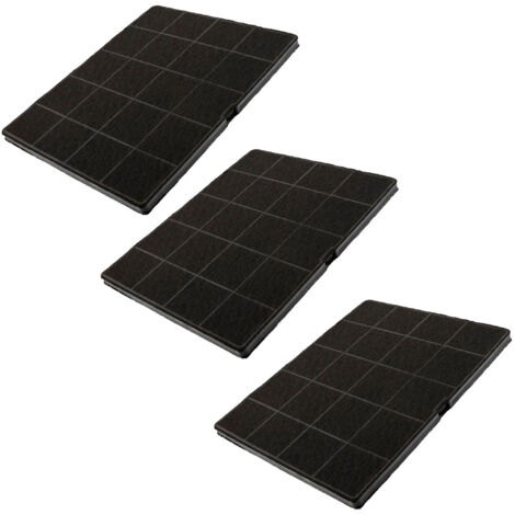 Ersatzteil - Set von drei Kohlefiltern 235X190X10 mm - - ELECTROLUX, AEG, ARTHUR MARTIN ELECTROLUX, FAURE, PROGRESS, BEST