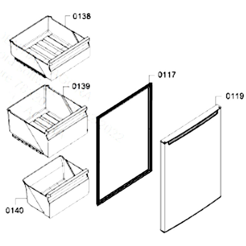 Ersatzteil - Schublade (Nr. 0140) Original 383X267X210 mm - - BOSCH