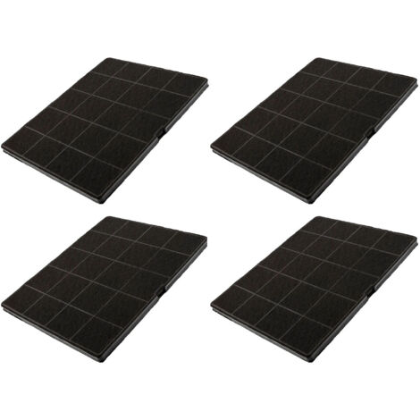 Ersatzteil - Viererpack Kohlefilter 235X190X10 mm - - ELECTROLUX, AEG, ARTHUR MARTIN ELECTROLUX, FAURE, PROGRESS, BEST
