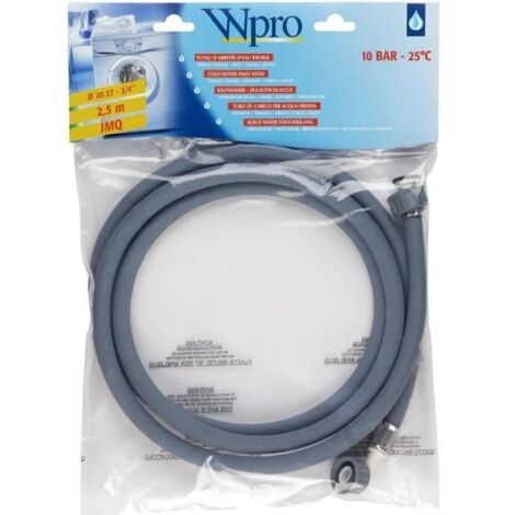 Ersatzteil - Wasserzulaufschlauch (2,5m) -  - ELECTROLUX, BLUESKY, SCHOLTES, DE DIETRICH, ARISTON HOTPOINT, FAR, BOSCH, SCHNEIDER, GRUNDIG, VEDETTE, FAURE, AIRLUX, LG, DAEWOO, FRIAC, KOERTING, HISENSE