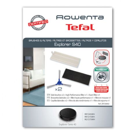 Ersatzteil - Zubehör Set: 2 Seitenbürsten,2 Filter -  - ROWENTA, TEFAL