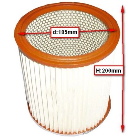 Ersatzteil - Zylinderfilter Durchmesser 185mm H 200mm - - ROWENTA, CALOR, AQUAVAC, HOOVER, AEG