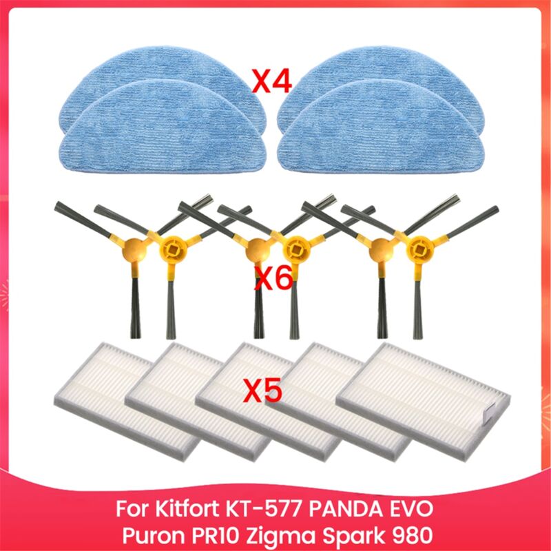 Image of Ersatzteile Effiziente Reinigung Seitenbürste Filter Mopp Tuch