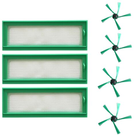 Ersatzteile für Vorwerk Kobold VR200 VR300 Saugroboter, inklusive 3 HEPA-Filter und 4 Seitenbürsten, hocheffizientes Reparaturset.