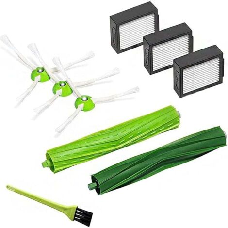 Ersatzteilset, kompatibel mit Robotern der E-Serie, E5, E6, i-Serie, i7, i7+, i7 Plus, 1 Satz Gummibürsten, 3 Filter