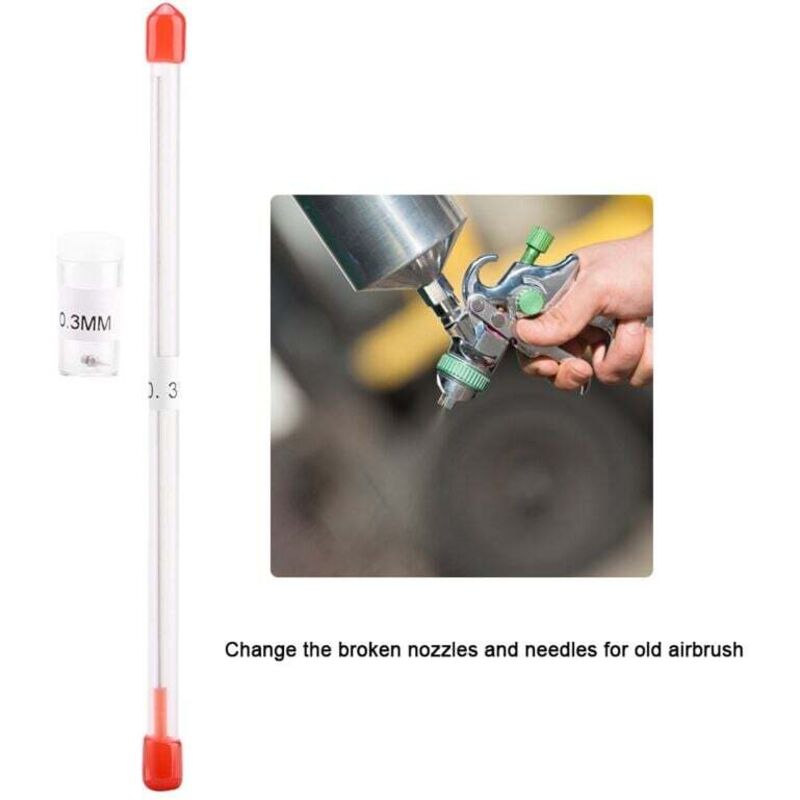 Image of Ersatzzubehör für Spritzpistole, Düsen- + Nadelsatz, 0,3 mm.