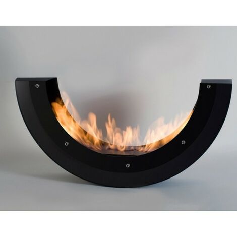 ERTA U - Biocamino Da Pavimento Freestanding nero