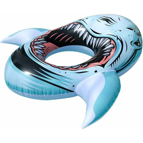 Erwachsener aufblasbarer Schwimmreifen 40 cm im Hai-Design, verdickter Umweltschutz, PVC-Schwimmringe