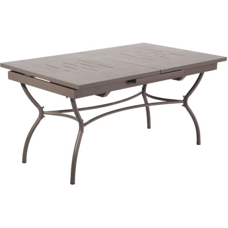 Erweiterbare Tabelle in Stahl 200x90x71 cm Familie