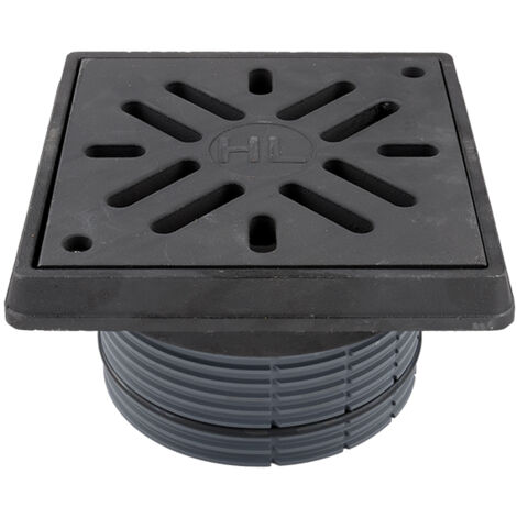 Erweiterung mit Gussrahmen und Gitter d 195mm/260x260mm/226x226, (anschraubbar)