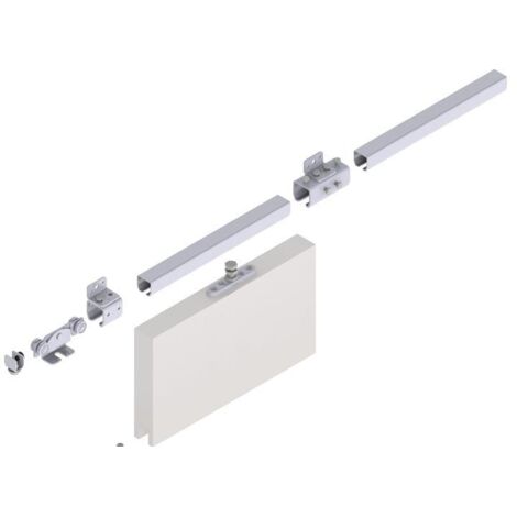 Erweiterungsset Schiebetorgarnitur Pro 100 Wand blau verz.L.2000mm