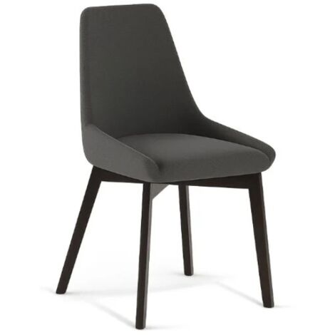 Erythea, Set di 4 sedie in tessuto Grigio scuro (62cm X 49.5cm H. 87cm)  Duzzle