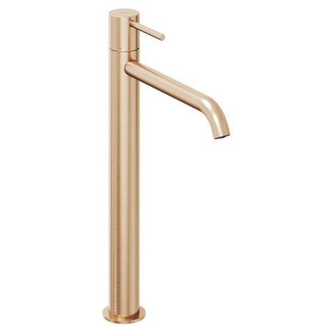 ES 015.60RGB Grifos de caño alto para lavabo 340mm sin desagüe, Rose Gold Brushed