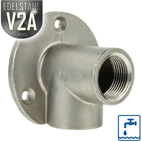 ES Wandwinkel 90° Edelstahl V2A (AISI304) IG/IG 1/2 Zoll - Typ 471