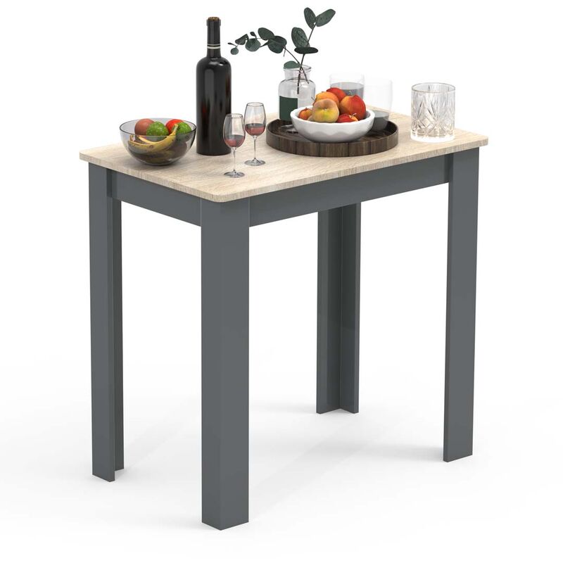 Ebuy24 - Esal80 table de salle à manger chêne décor, anthracite.
