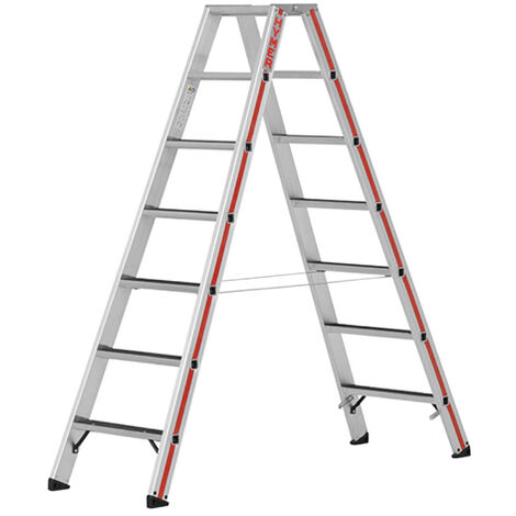 Escabeau 2x8 marches - Hauteur max. de travail 3,35m - 862416