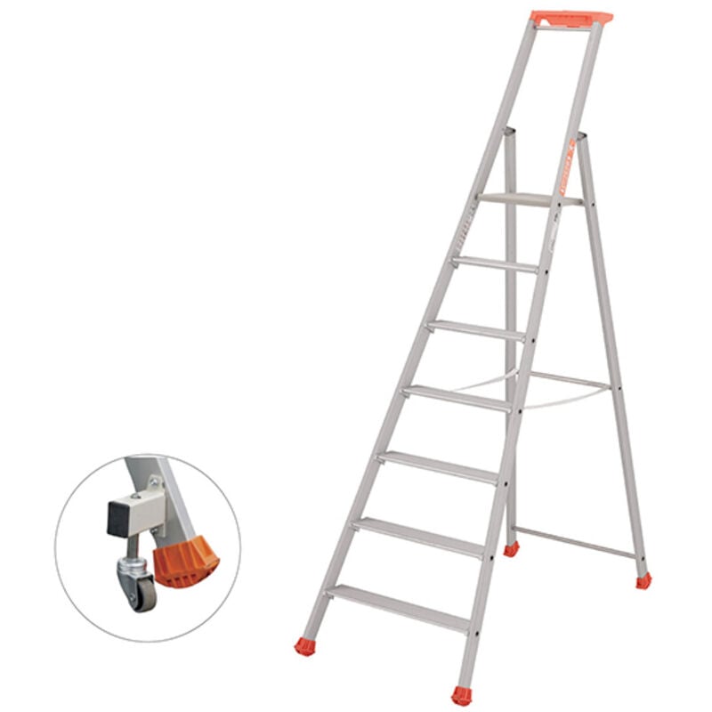 Tubesca Comabi - Escabeau 7 marches - Hauteur de travail max. 3,54m - 2370007R