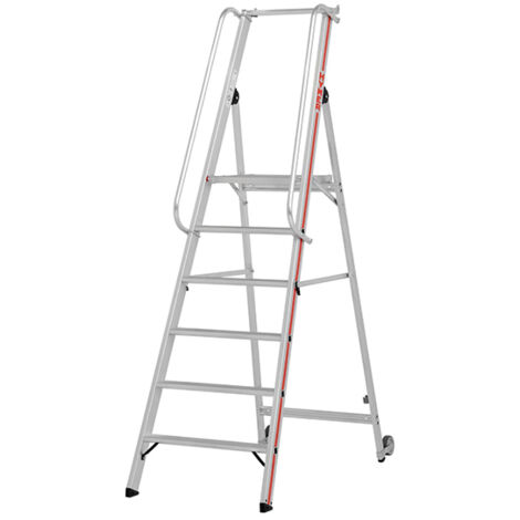 Escabeau 6 marches - Hauteur max. de travail 3.40m - 8081/06