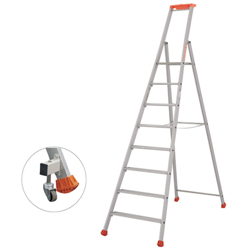 Escabeau 8 marches - Hauteur de travail max. 3,76m - 2370008R