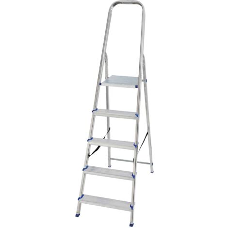 Escabeau alu 5 marches – Hauteur totale 173 cm – Charge maximale 150 kg – Pliable et léger pour travaux en hauteur – Althome