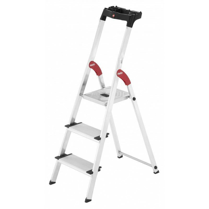 Hailo 5_8813-001 Escabeau de sécurité Profistep XXL en Alu 3 marches ...