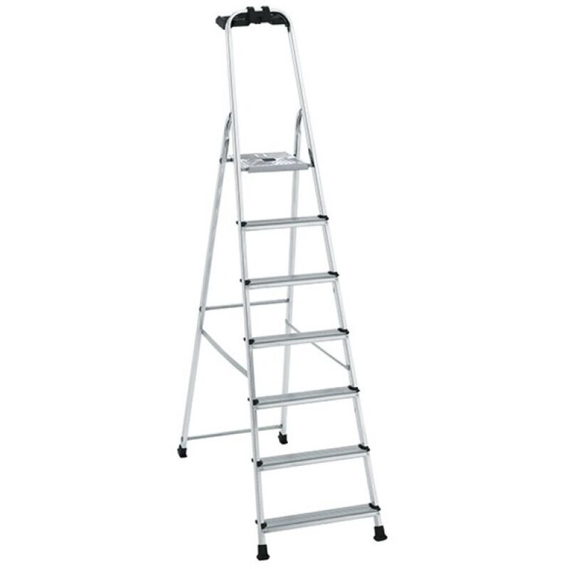 Escalera de aluminio - 7 peldaños 3,40 m - Brico