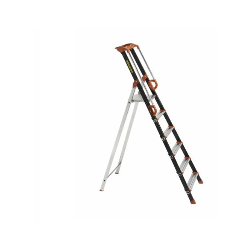 Escabeau alu Pro up Centaure 6 marches serties - hauteur de travail 3,20m - 239206