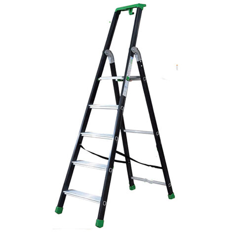 Escabeau anodisé 6 marches - Hauteur max. de travail 3.16m - Q50/6P