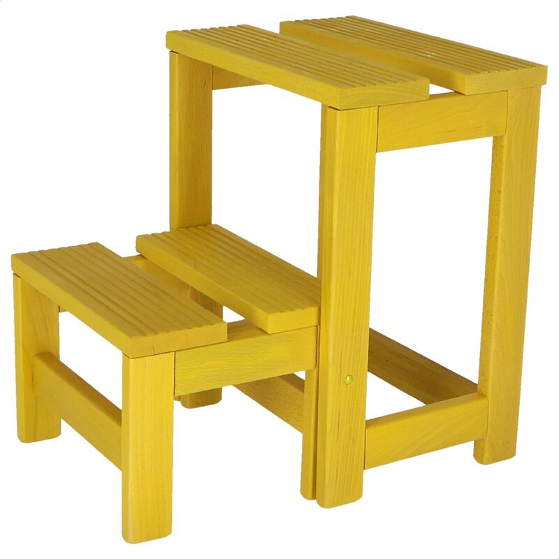 Mueblear Escabeau Banquette, Bois de hêtre, 32x23x40 cm - Citronier - Citronier