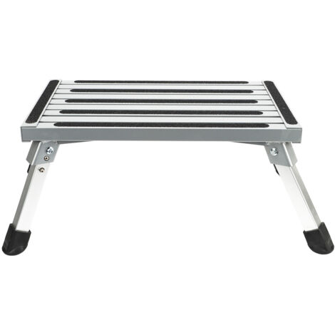 Escabeau de Camping-Car, Marchepieds Pliables en Alliage d'aluminium, Pieds en Caoutchouc Multifonctionnels pour Camping-Car, SUV, Camping, Pêche.