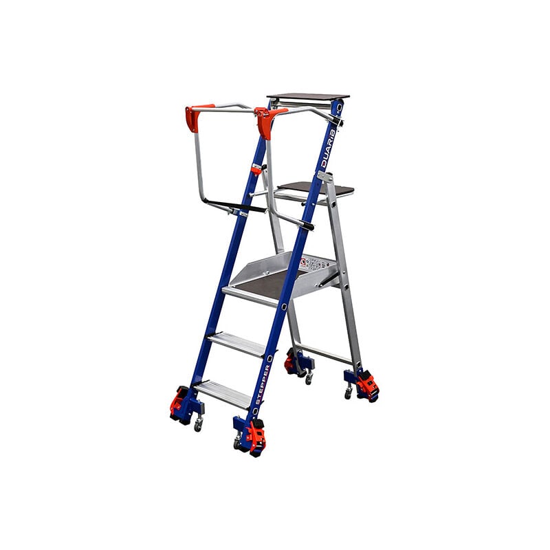 Matisère - Escabeau de rayonnage 3 marches - Hauteur de travail max. 2.69m - 614913