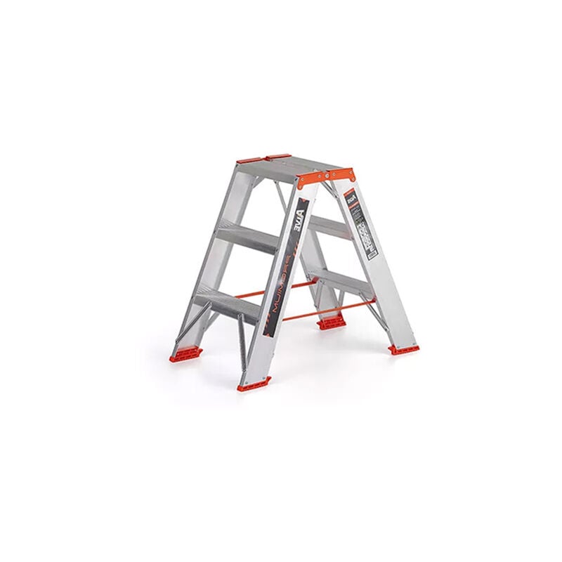 Matisère - Escabeau 2x3 marches double accès - Hauteur atteignable de 2.64m - 94303