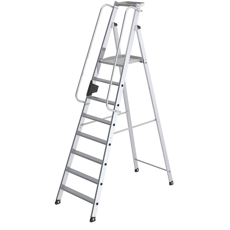 Günzburger Steigtechnik Echelle à plate-forme 8 marches avec bac de rangement - 050088