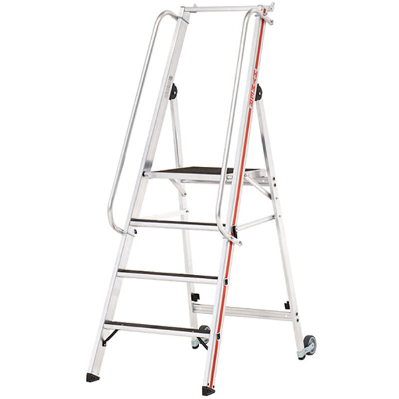 Matisère - Escabeau grande plateforme 4 marches - Hauteur max de travail 2.95m - 868104