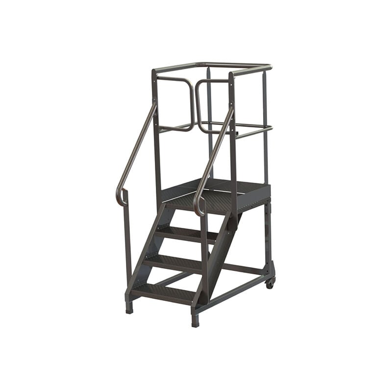 Matisère - Plateforme inox 2 marches - Hauteur max. de travail 2.40m - Inclinaison 50° - PL400INOX-240-GCP