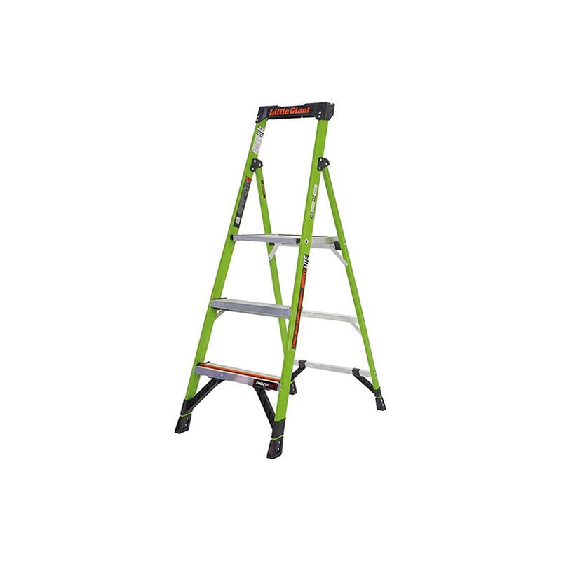 Escabeau 6 isolant en fibre de verre - Hauteur max. de travail 3.70m - LIG-15368