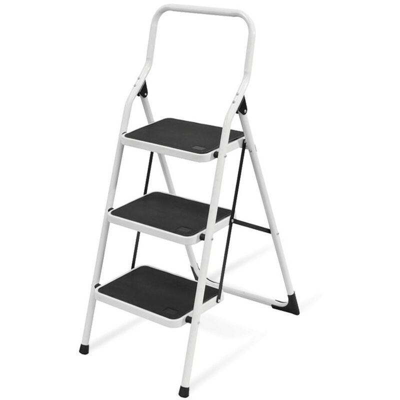 Vito - Escabeau 3 marches Marche-pied Alumnium Charge 150 kg