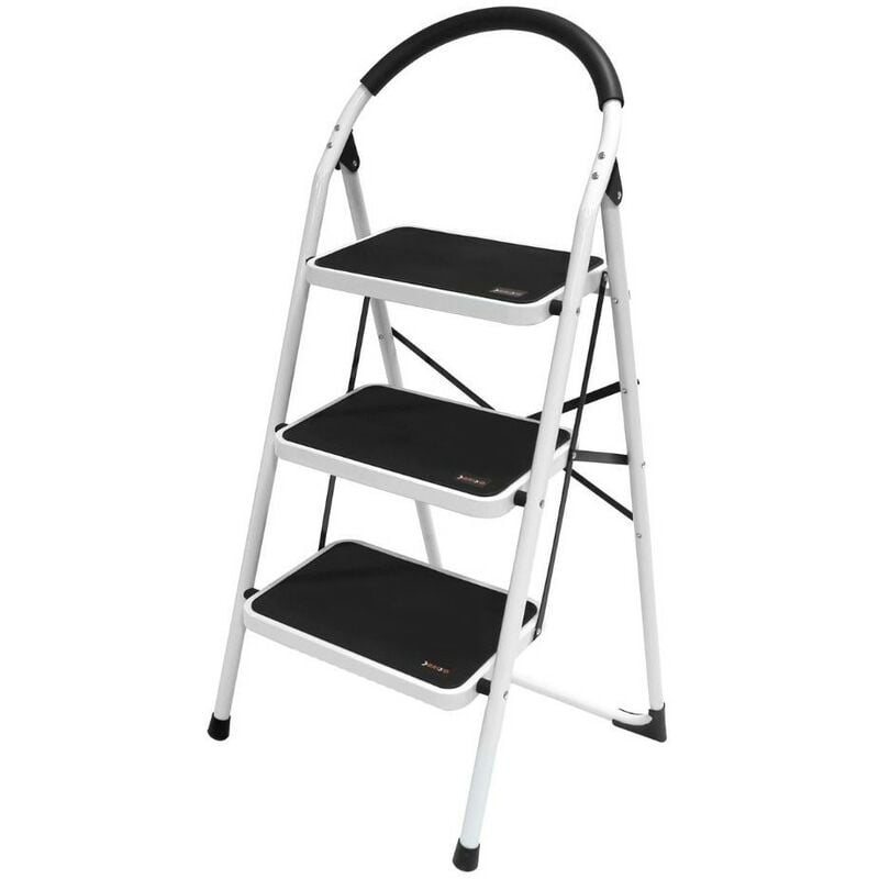 Brixo - Escabeau 3 marches Marche-pied Alumnium Charge 150 kg