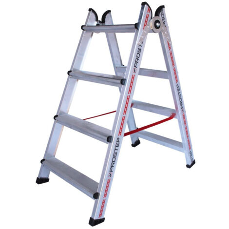 Escabeau marchepied double 2x5 marches 80 mm PROSTEP Haut. d'accès 2,61 M